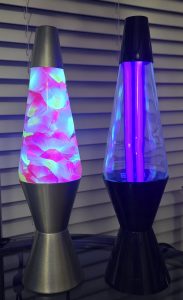 Image of beautiful lava lamps as a lava lamp cover accessories from Boogie Shades.